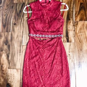 Two-piece Red Dress